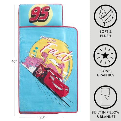 Image of Super Soft Plush Toddler Quilted Nap Mat with Built in Blanket and Pillow