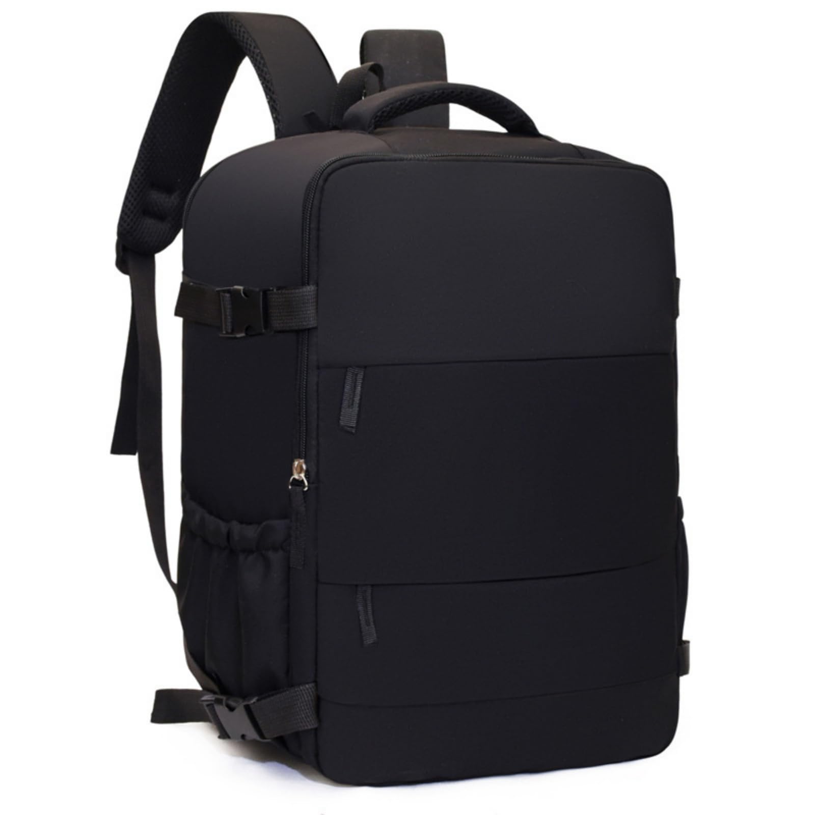 Bagage Cabine 40x30x20 Sac à Dos Voyage Cabine Avion Femme Homme, Impermeable Bagage à Main sous Siège, Sac de Voyage pour Ryanair Scolaires Travail, Couleur Pure (Noir A)