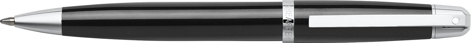 Sheaffer 500 Ballpoint Pen, Glossy Black, Chrome Plate Trim (E2933251)