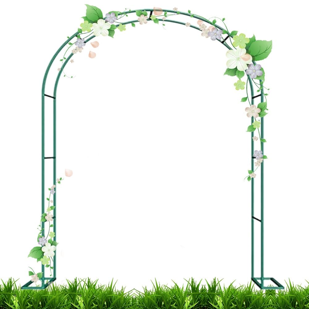 Arco de jardín resistente que optimiza el crecimiento de rosas y plantas trepadoras.