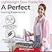Bartnelli Compact Ironing Board, 13x43 Space-Saving Steel Foldable Iron Board, 4 Layer Cotton Cover, Adjustable Height, Bonus Hanger and Silicone Iron Pad