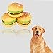 takestop® Set 3 Pezzi Giocattolo panino Hamburger Gomma Suono STRIDULO Toy Squeaky Resistente da Masticare per Cani Animali Domestici