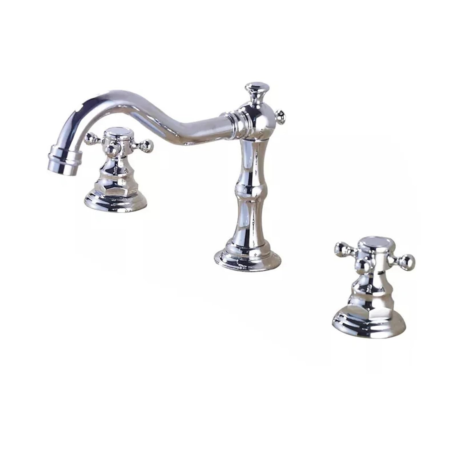 Robinet de lavabo vintage pour rénover une salle de bain rétro avec mélangeur chrome 3 trous