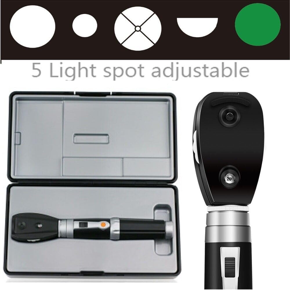 Kashsurg Portable Handheld Ophthalmoscope for Eye Examination with 5 Apertures and Storage Case With two Battery - Image 4 thumbnail