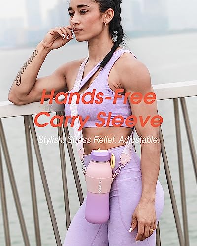 Image of Coolflask 32 oz Water Bottle Insulated Slim Series Stainless Steel