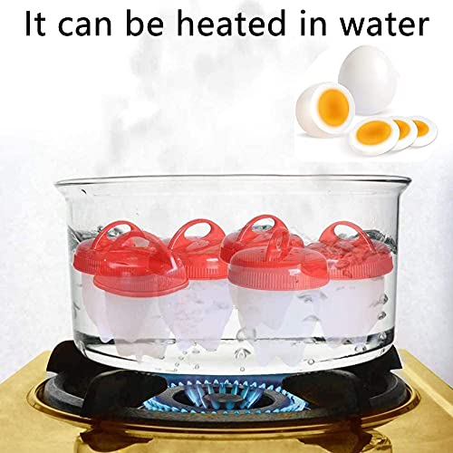 6pcs Eier Silikon Kocher Schale Eierkochern Ohne Schale Eier Schnelle Gadgets ZubehöR Eierkocher Maker Egg Schale Eggs Gekochte Eier KüChenhelfer Ei Wilderer Gekochte Eierform Ist Sicher Und Gesund – Bild 4