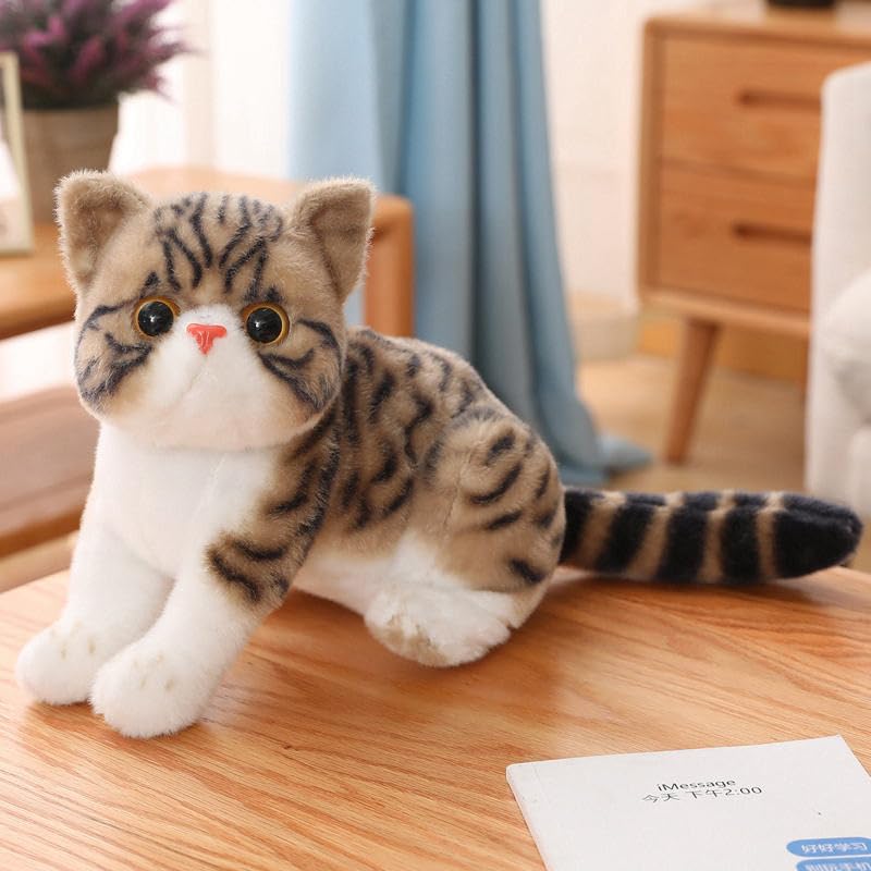 Image of Cat Soft Toy 20 cm - Cute Plush Stuffed Animal for Kids Boys & Girls | Soft & Cuddly Kitten Toy for Baby | Birthday Gift (Color May Vary)