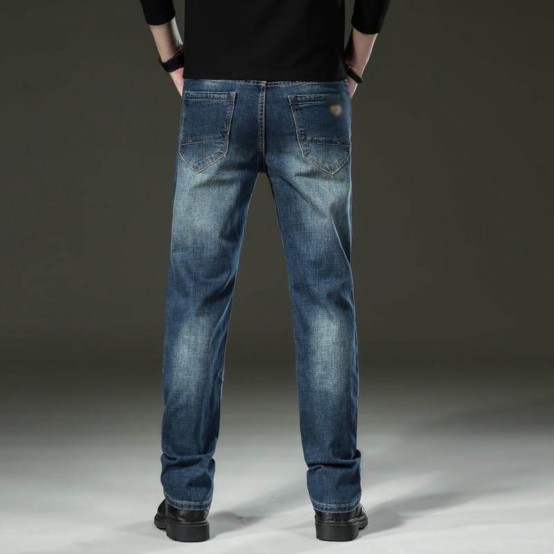 Basic Jeans Casual Stretch Pants Slim Business Retro Jeans4