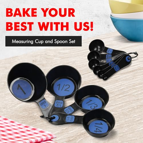 Chef Craft Easy-to-Read Blue Measuring Cup Set (10-Piece)