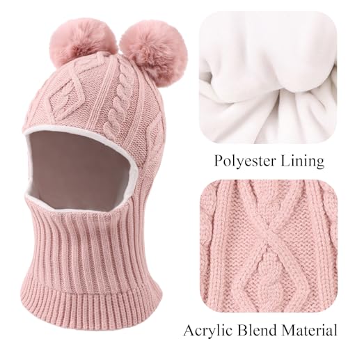 Gorro de invierno para bebé con forro polar interior y bufanda infantil 5