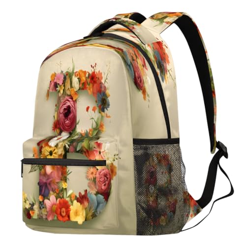 Sac à dos d'école ergonomique et grand confort avec motif floral B