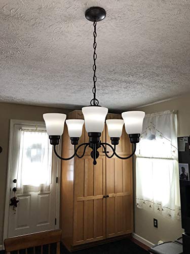 Image of Set of 4 Premium Ceiling Fan Light Covers, Transitional Style Milky Glass Alabaster Shade, Perfect Ceiling Fan Replacement Glass Accessories, Standard 2-1 /8 inch Fitter Size