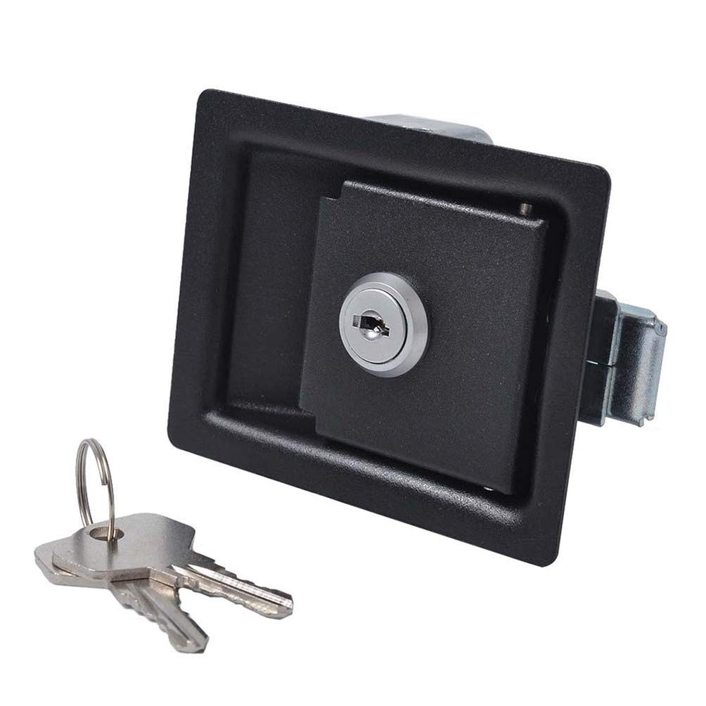 LIOOBO Caja de Herramientas Remolque RV Cerraduras de Coche de Acero Al Carbono Antirrobo Manija de Paleta Cerraduras Remolque Caravana Piezas Accesorios 4 Piezas