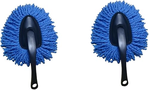 Vaguelly 2 unids limpiador interior coche coche bicicleta lavado polen plumero para coche mini plumero coche polvo cepillo coche lavado polvo polvo