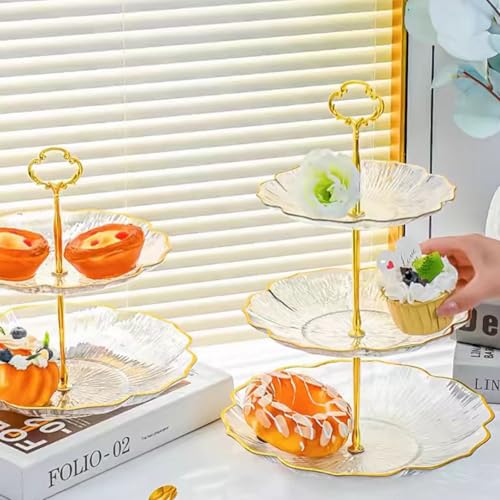 Set di 3 ciotole ovali con espositore in etallo a 3 ripiani, ideale per servire snack