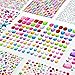 2442PCS Gem Stickers for Kids – Self Adhesive Rhinestone Stickers, Bling Acrylic Heart Stickers and Gems for Crafting, Stick On Gems for Scrapbooking, DIY Crafts, Card Making, Decorations