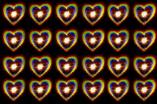 Holographic Hearts Film Size A5 Bokeh for Camera, Glasses, Heart Effect Filter DIY Art Photography