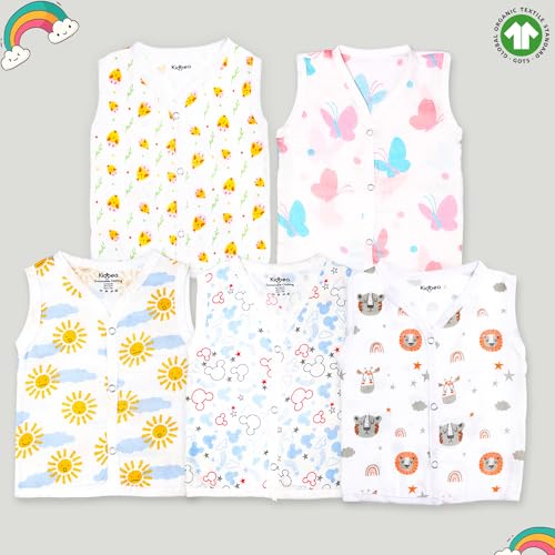 Image of Kidbea Extra Soft Mulmul Cotton Jhabla Cloth for New Born Baby Set