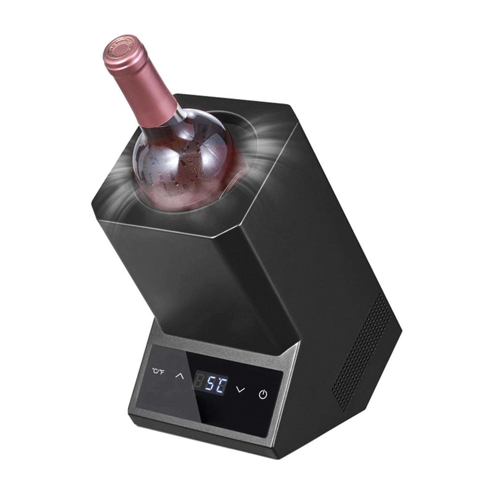 Refrigeratore elettrico per vino, portatile, in acciaio inox, 750 ml, ricaricabile, 24 ore di freddo, per vino rosso e bianco, ideale per feste e regali