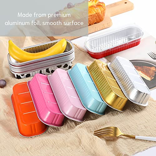 Findful Mini Loaf Baking Pans With Lids And Spoons (50 Pack, 6.8Oz) Rectangle Aluminum Foil Baking Pans Tins Containers thumb #3