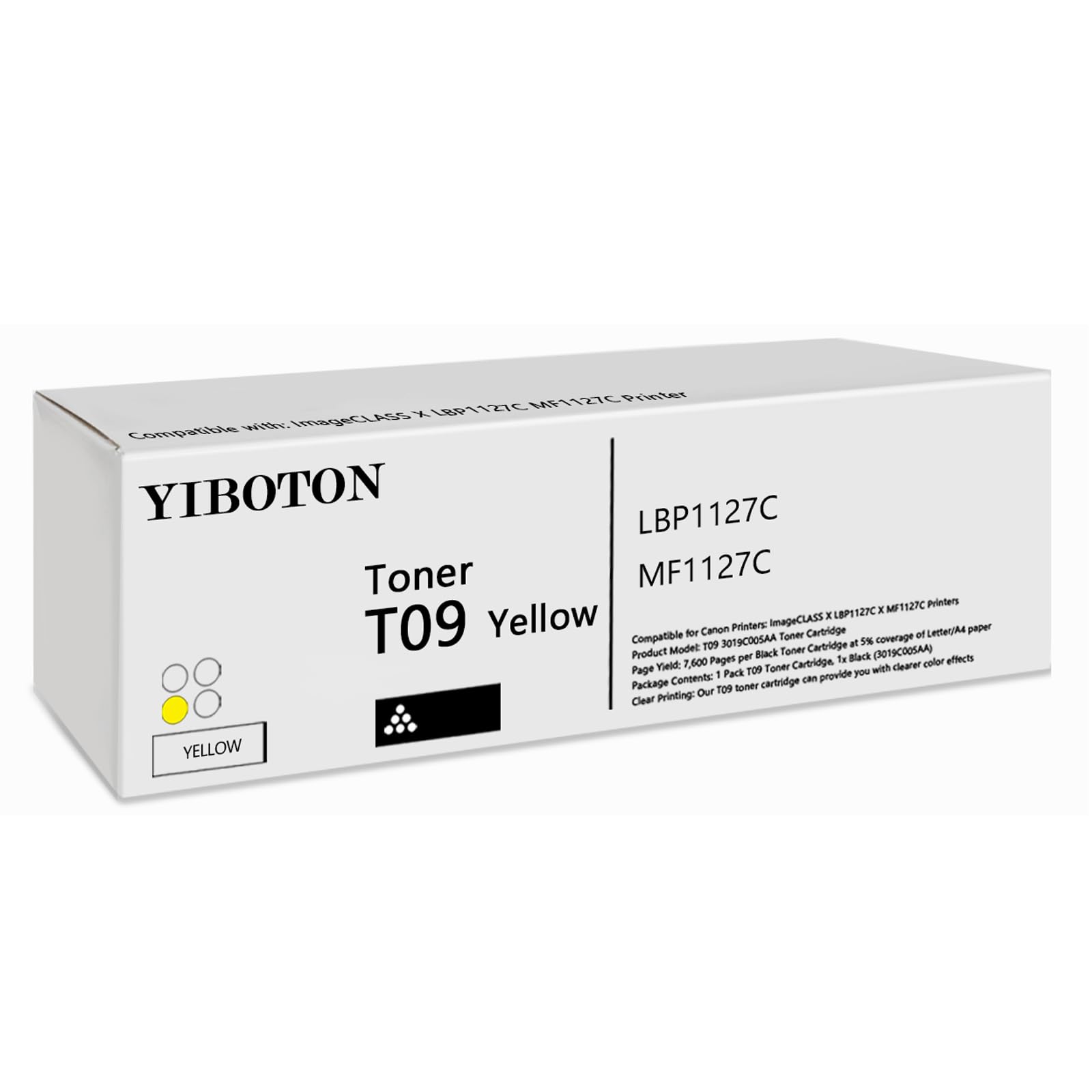 High Yield T09 Yellow Toner Cartridges with Chip 3017C005AA | Replacement for T09 Toner Suitable for ImageCLAss X LBP1127C MF1127C Printer