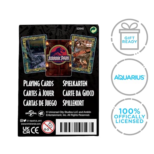 Baraja de poker Jurassic Park con 52 diseños de dinosaurios miniatura 7