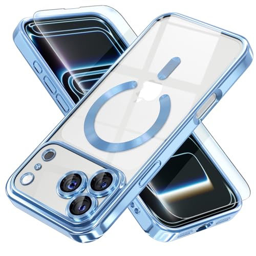 Image of Misea Magnetic for iPhone 17 Pro Case Compatible with MagSafe Light Blue