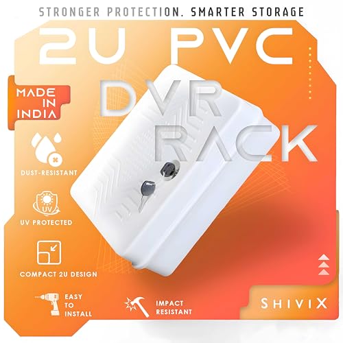 Image of ShiviX PVC DVR /Server Rack | Wall mounting Network Cabinet Box for CCTV DVR /NVR /POE Switch with Power Socket - Ideal for 4 /8 Channel CCTV Systems - Indoor & Outdoor Use (2U)