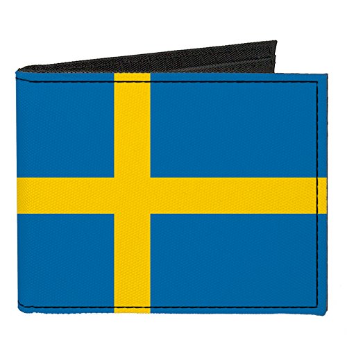 Buckle-Down Canvas Bi-fold Wallet-Sweden Flag