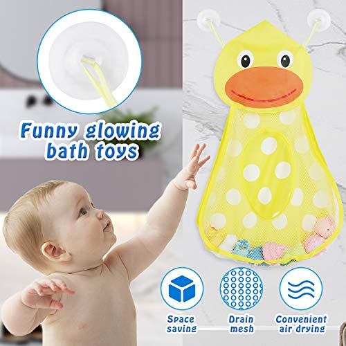 Lictin Baby drijvend speelgoed - 8 STKS Bad Speelgoed Lichtgevend, Licht Up Speelgoed Set met Opbergtas Badkuip Drijvend… - Image 6