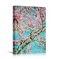Canvas Wall Art Pink Fields Bohemian Colorful Floral Group Multicolor Photography - 12x18 inches