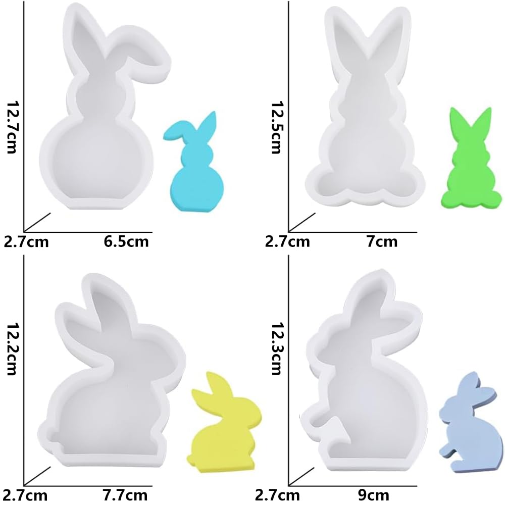 Stampini Silicone Coniglietti Pasqua - 2 Pezzi Per Cioccolatini, Candele E Saponi Fai Da Te - Foto 5