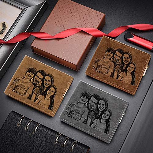 Personalized Wallets for Men, Custom Photo Engraved Wallet, Slim Bifold Wallets2
