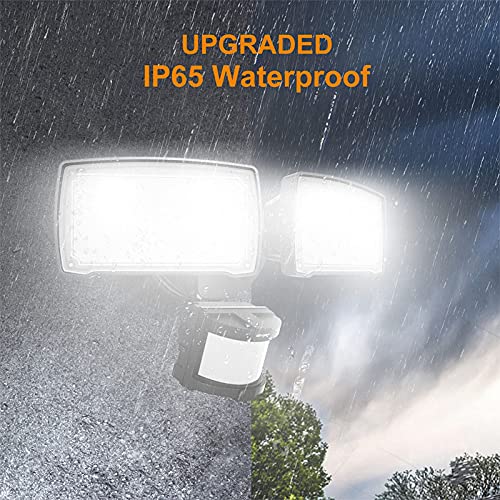 Lepower 005-SL-N931AC-BK Led Security Lights Motion Sensor Light Outdoor, 30W 3200Lm Motion Security Light, 5500K, Ip65 Waterproof, 2 Head Motion Detector Flood Light thumb #4