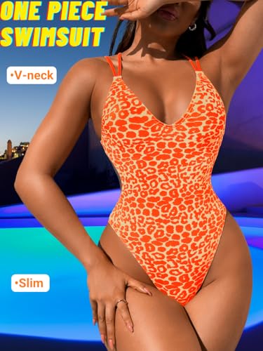 Image of ShawGobow Sexy Swimsuit for Women,Backless Scrunch Butt High Cut Monokini,One Piece Cheeky Bathing Suit Beach Pool Party