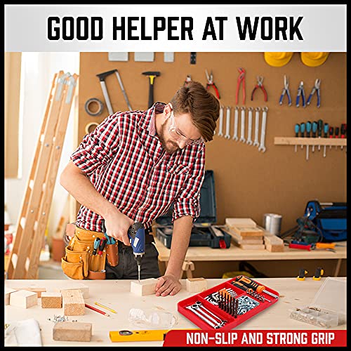 Sedy Premium Silicone Tool Tray, Automotive Non-Slip Flexible Silicone Tool Trays, Tool Organizer | 2 Piece Multi Purpose Mats With Magnetic Small Parts Tray #TOP6