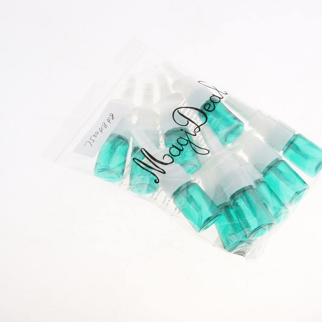 lichts 10pcs 5ml portable empty refillable nasal spray bottles home & travel green