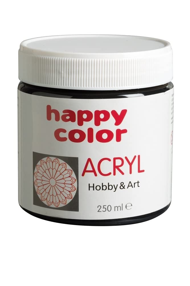 Farba akrylowa 250 ml, czarna, Happy Color