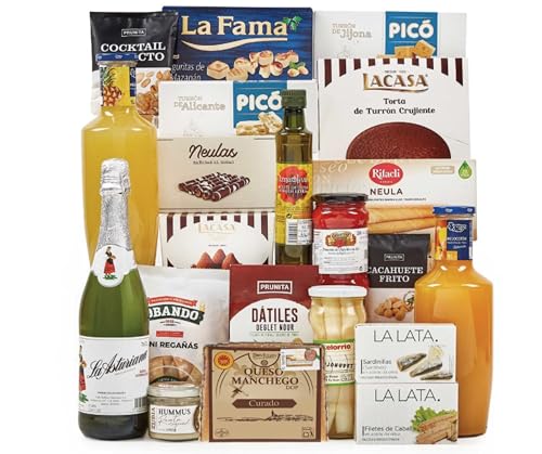 ¡Lote de Navidad Sin Alcohol ni Cerdo 224: Respetuoso con Queso Manchego D.O.P. y Turrones Picó D.O. - Ibéricos a Domicilio Gourmet!