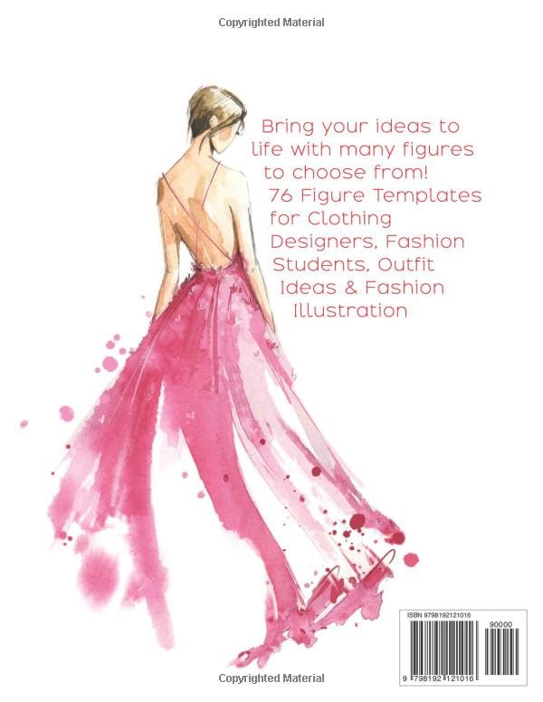The Fashion Designer's Sketchbook: Fashion Figure Templates for Clothing Design, Fashion Illustration & Outfit Ideas image 3