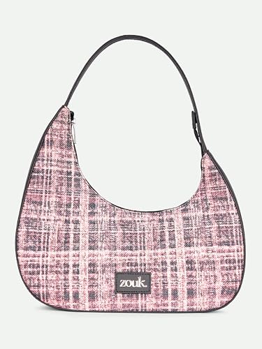 Image of ZOUK Pixi Small Shoulder Bag | Vegan Leather Evening Bag for Women with Shoulder Strap, Zip Closure & Water-Resistant Lining | Stylish Handcrafted Purse |