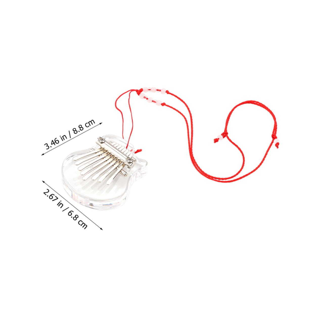 GOOHOCHY Acrylic Kalimba Keys Thumb Piano for Beginners Compact Music Instrument Lightweight Portable Design Sound for Adults