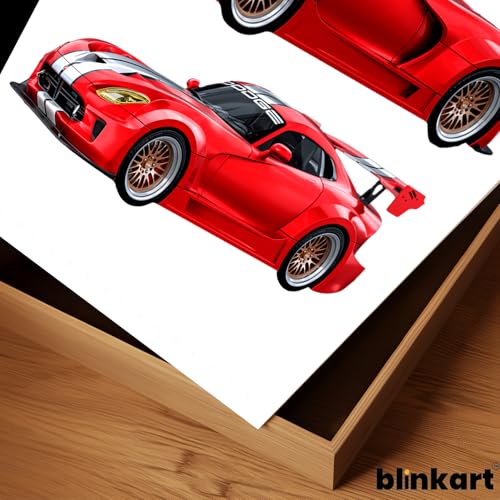 Image of BLINKART Dodge Viper ACRCar Posters Sticker Gift Items for Boys Room Wall Decor || Comes with Double-Sided Tape|| Decoration Bedroom Living Room Office Studio Decor | 12x18 In (A3) - CAR-287