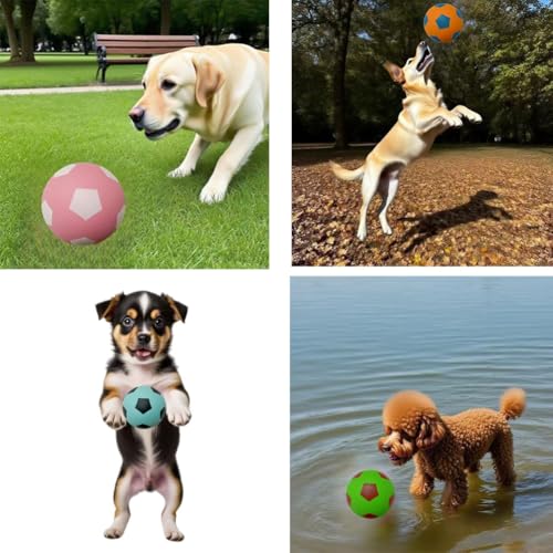Pelotas mordibles para perros, 4 unidades, 2.4 in miniatura 4