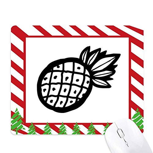 Tapis de souris dessin de fruits noirs et ananas pour bureau