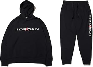 [ナイキ] JORDAN ジョーダン エッセンシャル フーディー 起毛フリース スウェットパーカー×スウェットパンツ 上下セット US-Mサイズ(170-180) cm 国内正規品 HQ4643×4645 ブラック