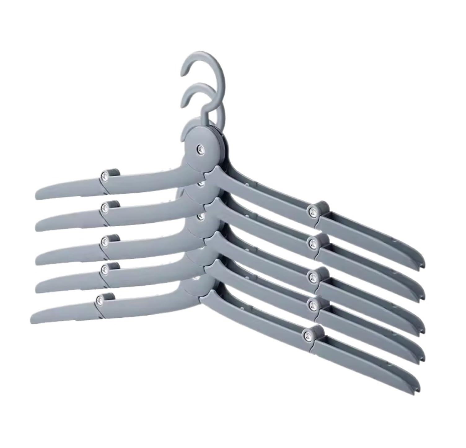 Wieszak na Ubrania Wieszaki Składane Podróżne Teleskopowe Przenośne Na Ubrania Podróżna Suszarka Do Bielizny Organizator Odzieży Bielizna Wieszak Antypoślizgowe(Blue,5pcs)