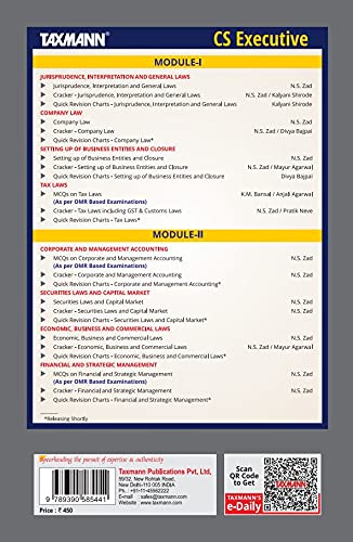 Taxmann's Cracker – Economic Business & Commercial Laws | CS-Executive – New Syllabus | June 2021 Exam | 4th Edition | January 2021