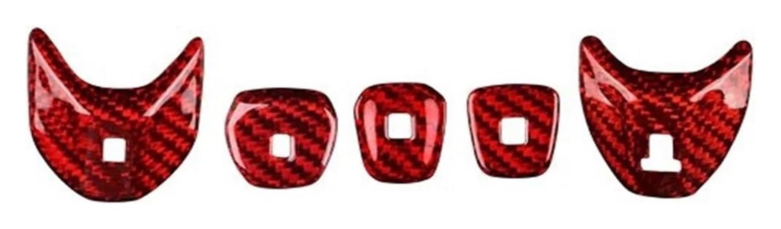 Center Console Trim for Corvette C8 2020-2023 Real Hard Carbon Fiber Car Console Gear Shift Button Sticker(Button Red)