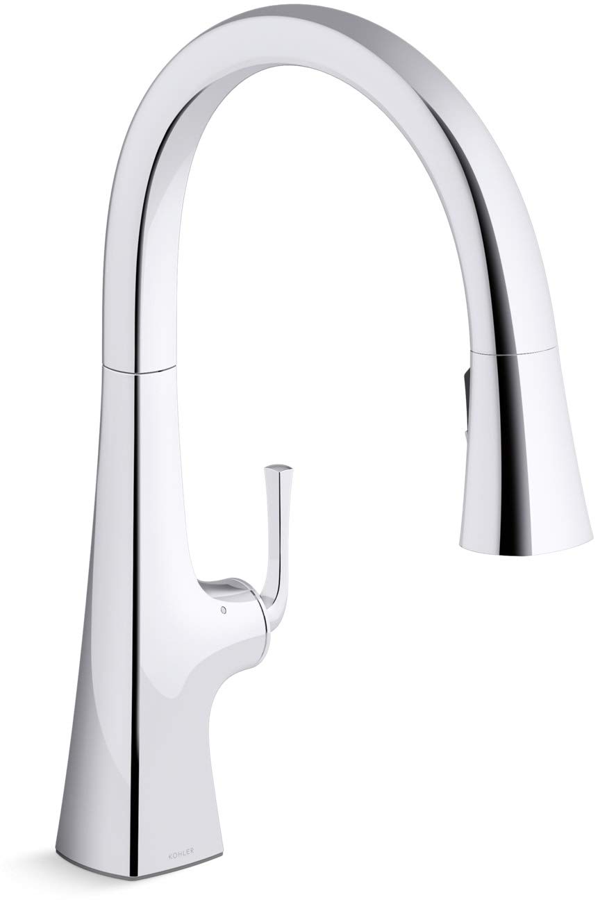 Kohler 22068-WB-CP Graze Touchless Smart Voice Control, Kitchen Sink Faucet Konnect, Polished Chrome